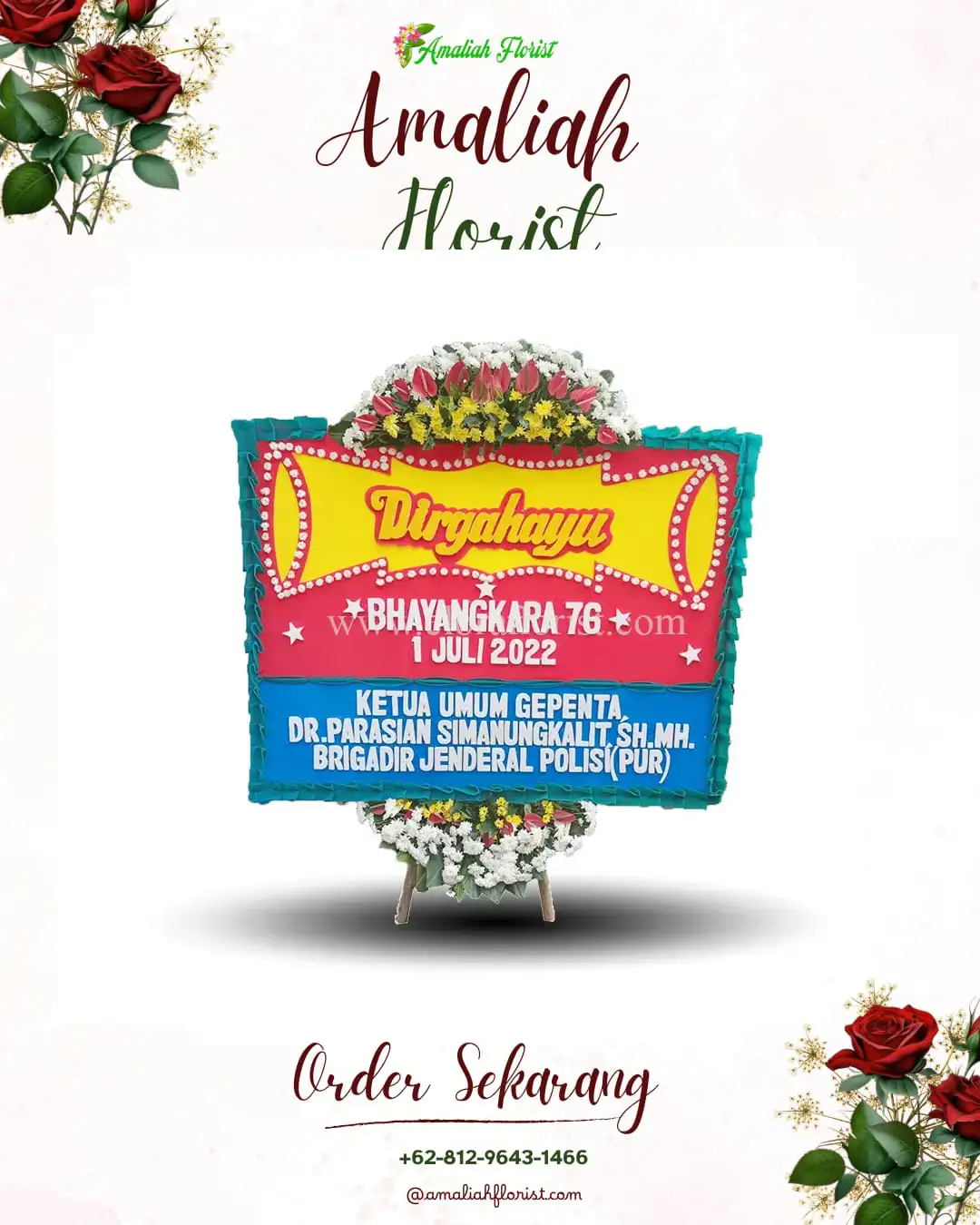 Papan Bunga HUT Ulang Tahun Bantar Panjang